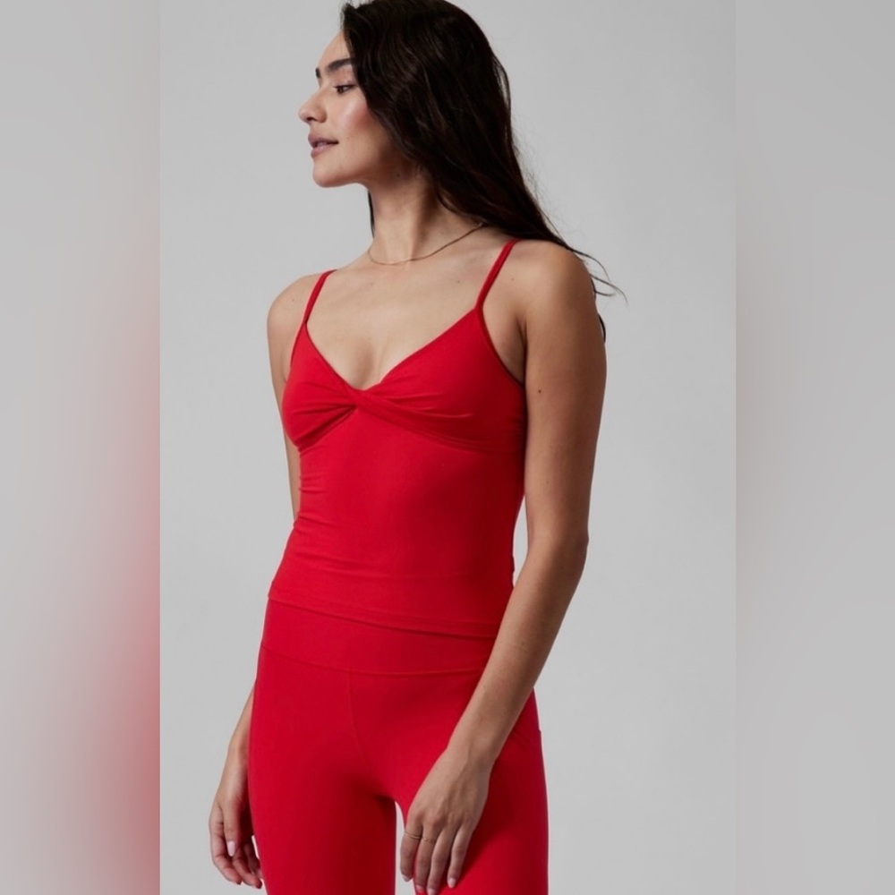 Athleta PowerVita Twist Cami • Red • XS